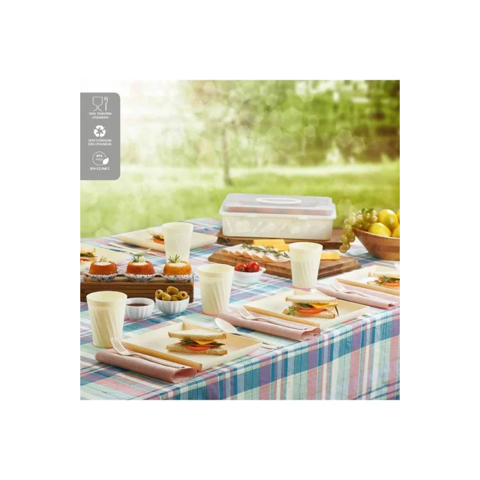 Genel Ürün Pratik 32 Parça Sağlığınıza Dost Plastik Piknik Seti