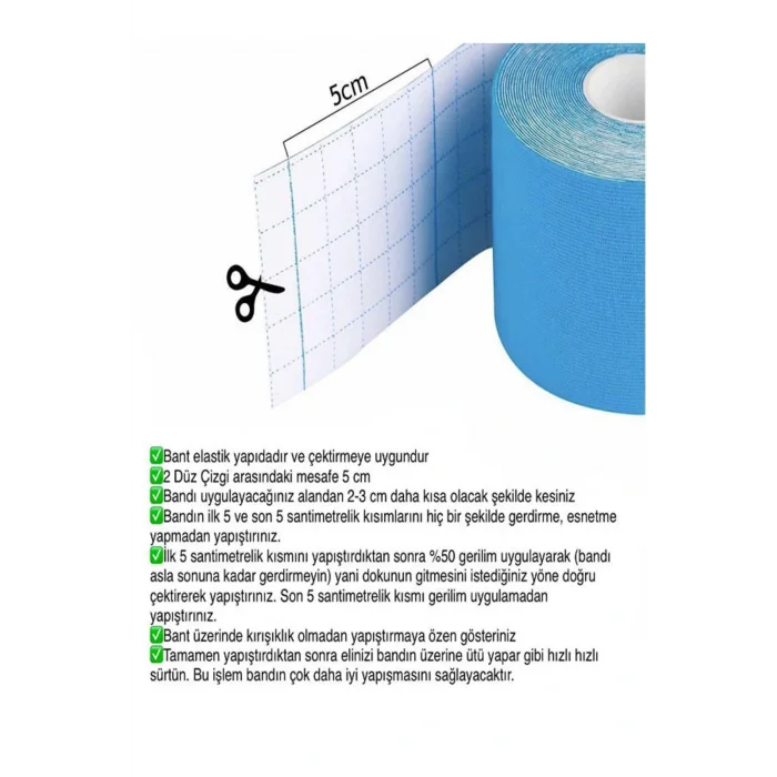Genel Ürün Yüz Kaldırma Ve Kırışıklıklar Için Kinezyo Mavi Renk Bant
