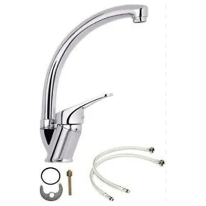 Genel Ürün Erti 5 Yıl Garanti Mutfak Evye Mix Kuğu Bataryası Aç Kapa Çift Su Girişli