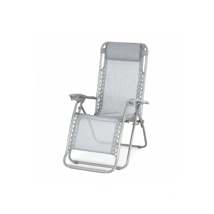Genel Ürün Gravity Bahçe Kamp Plaj Katlanır Şezlong Sandelyesi Koltuk Koltuğu Gri