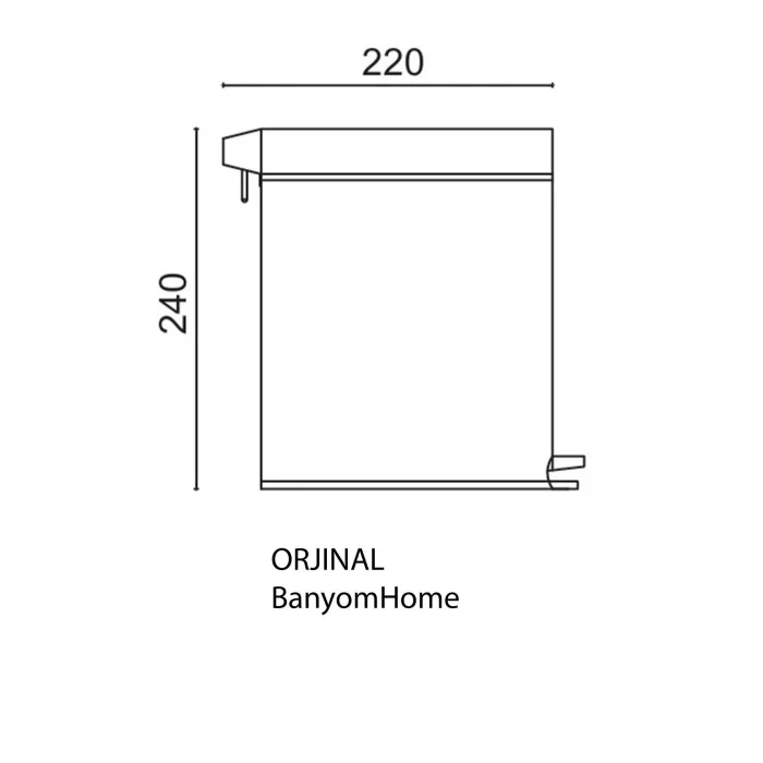 Genel Ürün Paslanmaz Çelik 3 Litre Pedallı Banyo Çöp Kovası Kırmızı