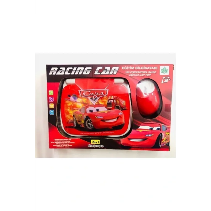 Oyuncak Racing Cars Eğitici Oyuncak Bilgisayar Oyuncak Laptop Türkçe Ingilizce 100 Fonksiyonlu