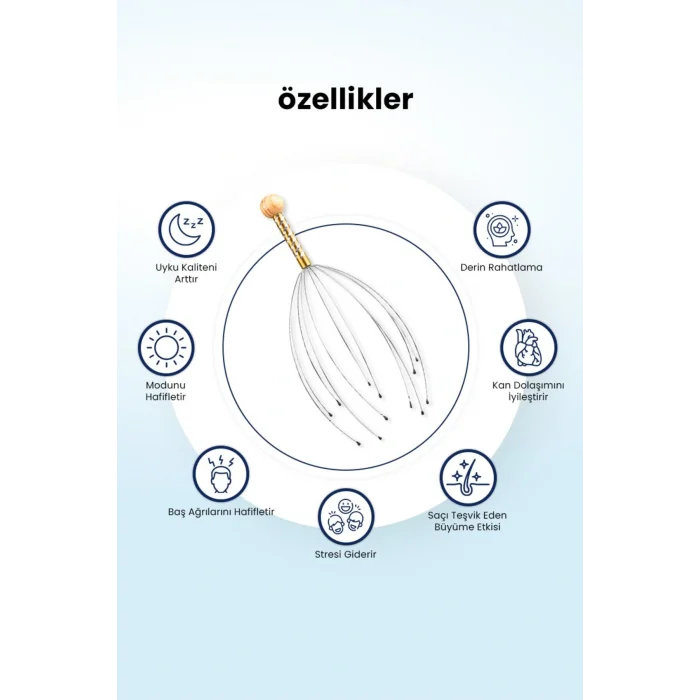 Genel Ürün Kafa Masaj Aleti Baş Boyun Saç Kaşıma Teli SVRM