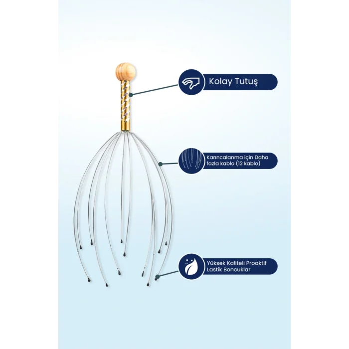 Genel Ürün Kafa Masaj Aleti Baş Boyun Saç Kaşıma Teli SVRM