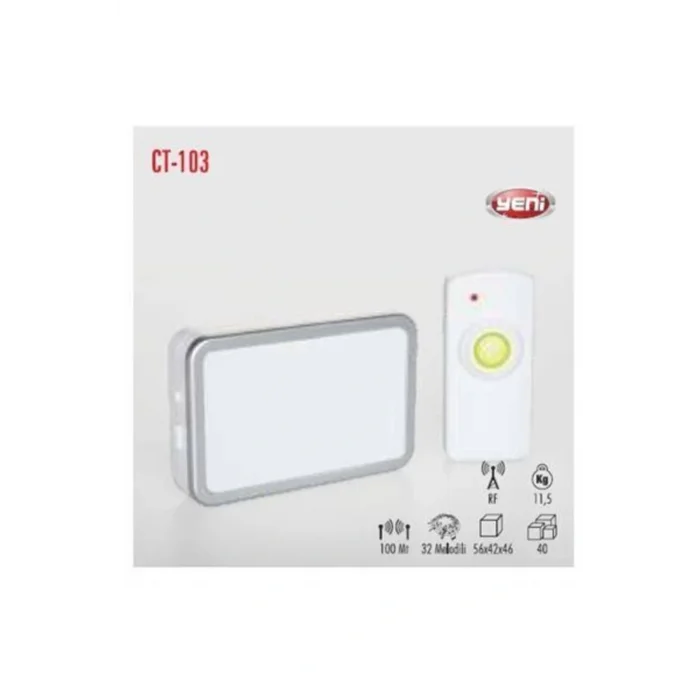 Genel Ürün Uzaktan Kumandalı Kapı Zil Kablosuz (ct 103-32 Melodi)