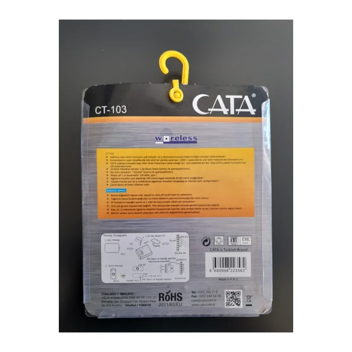 Genel Ürün Uzaktan Kumandalı Kapı Zil Kablosuz (ct 103-32 Melodi)