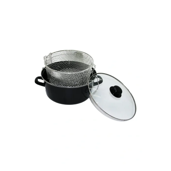 Genel Ürün SİYAH CAM KAPAK FRİTÖZ ÇİFT KULPLU