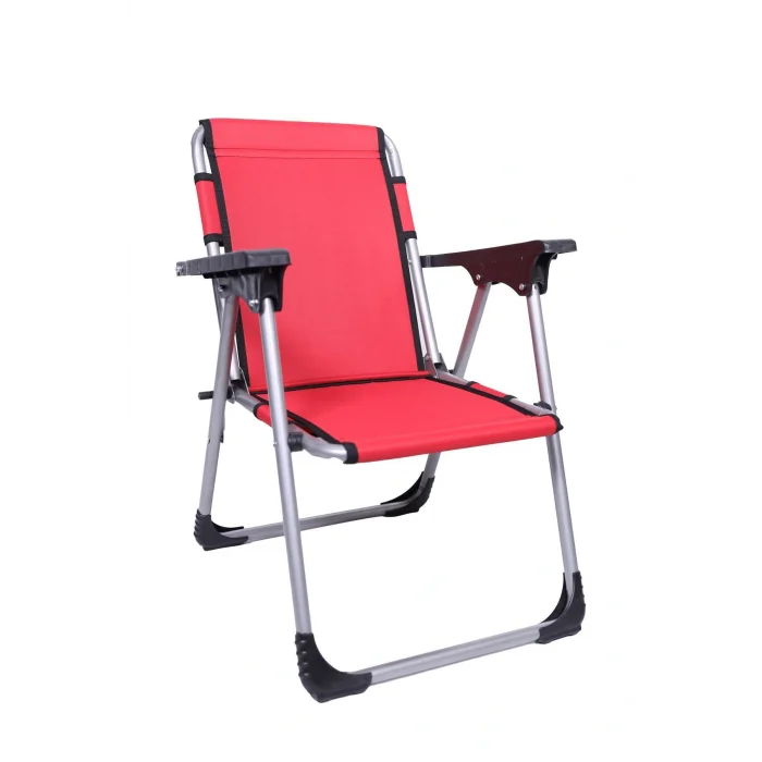 Genel Ürün Kırmızı LÜKS ÇOÇUK KAMP SANDALYESİ Tekli Metal Çocuk Kamp Sandalyesi