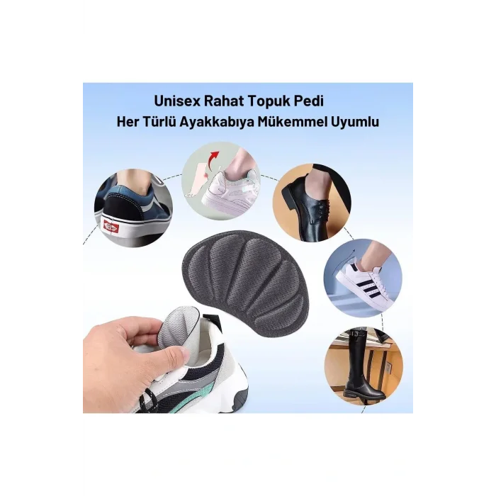 Genel Ürün Ayakkabı Vurma Önleyici Siyah Bez Ped, Yapışkanlı Dolgulu Topuk Arkası Koruma Tabanlık,