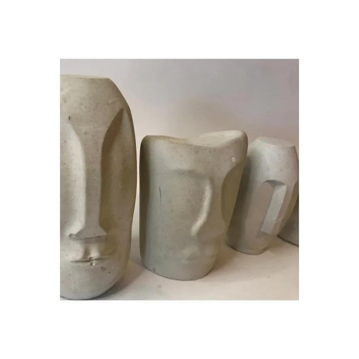 Biblo Ev Dekor Dekoratif Kafalar 4lü Heykel Biblo Aksesuar Set