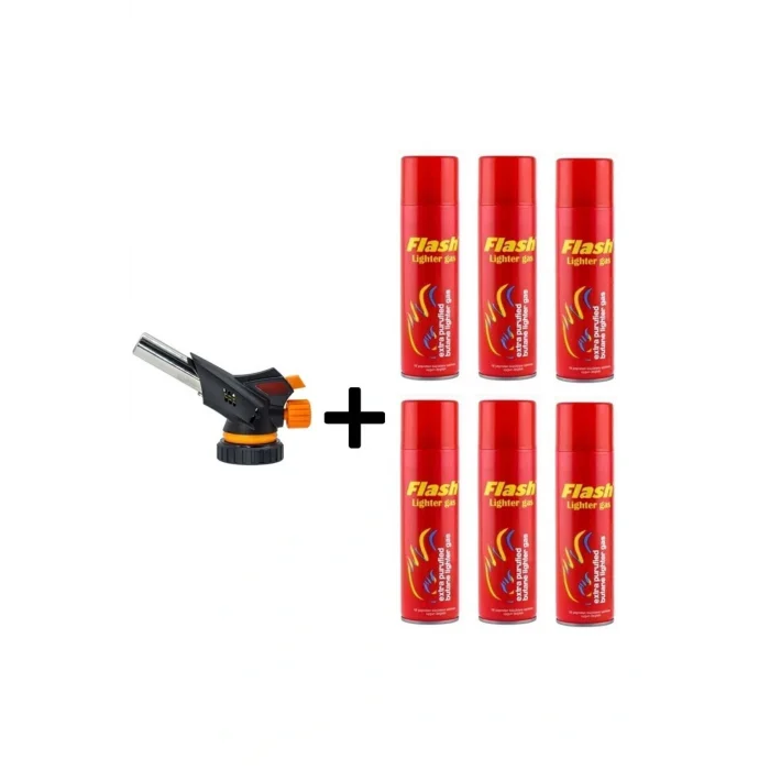 Genel Ürün Kırmızı 1300 Derece Profesyonel Pürmüz Çakmak Ws-509c Kafa Çakmak 6 Adet Flash Gaz Hediye Ws-509c+6