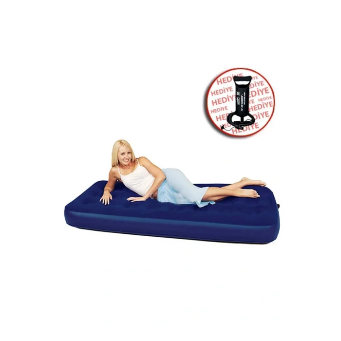 Genel Ürün Pompa dahildir Pompalı 67000,tek Kişilik Şişme Yatak (185X76X22 CM) Tek Kişilik Lacivert