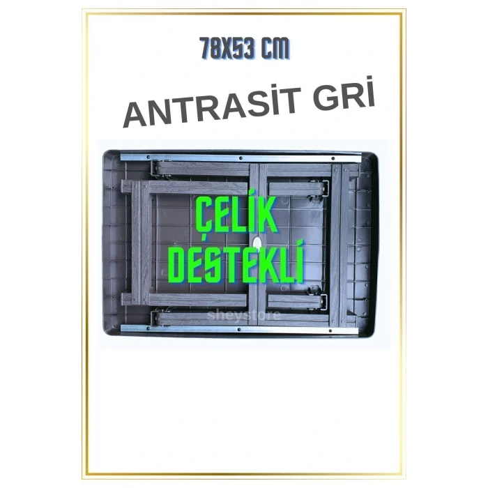 Genel Ürün Gri Holiday Hs-700 Katlanır Piknik & Kamp Masası Sehpası Antrasit Plastik