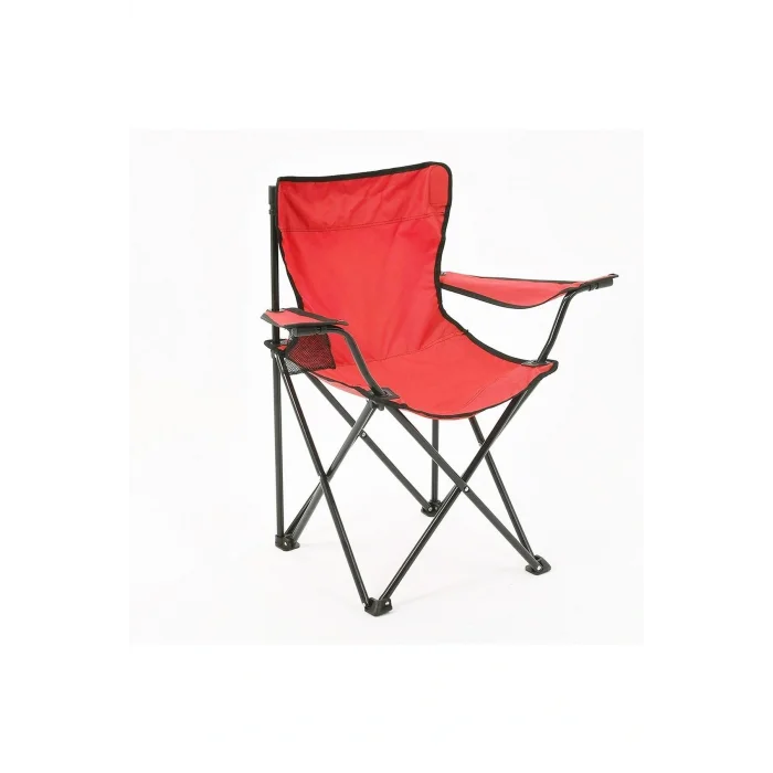 Genel Ürün Tek Kişilik Piknik Ve Kamp Sandalyesi - Kırmızı Tekli Katlanabilir Metal Kırmızı 0,5 - 3 kg Spor
