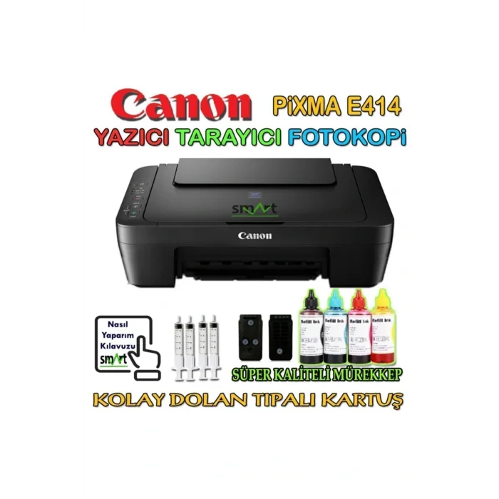 Genel Ürün Dolan Kartuşlu E414 Yazıcı Tarayıcı Fotokopi+USB Kablo hediye