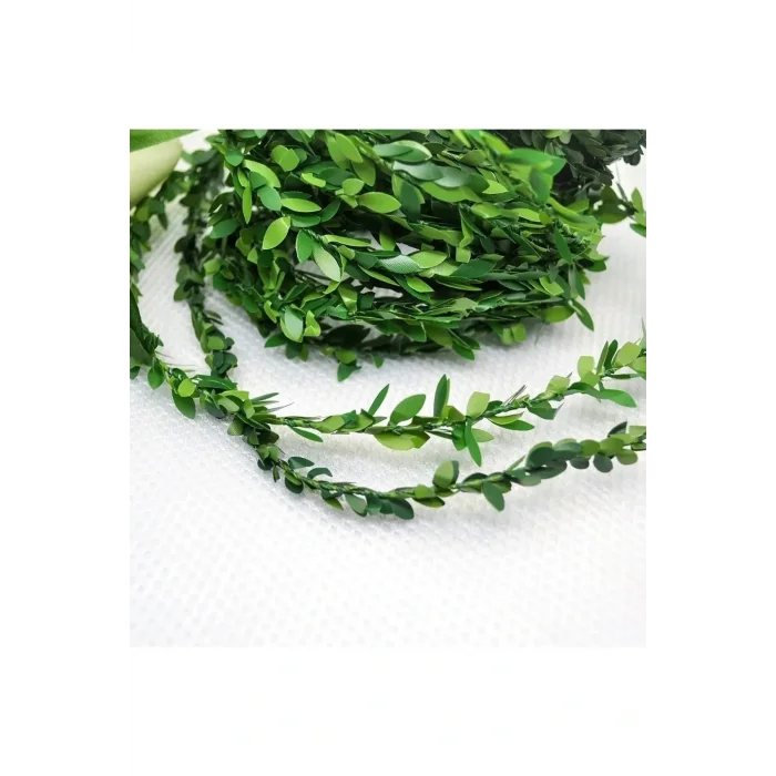 Genel Ürün 7.5 Metre Telli Taç Sarmaşık Minik Yaprak ( 1 Cm ) Şerit Yapay Çiçek Doğalgaz Borusu Süsü – Yapay Ç