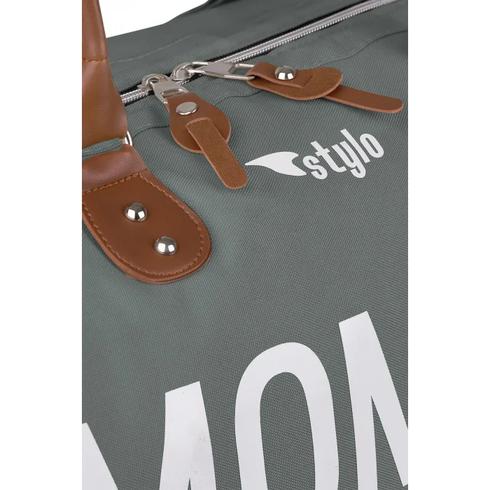 Genel Ürün Omuz Çantası Mommy Bag Usa Anne Bebek Bakım Ve Kadın Çantası-gri Tekstil Gri