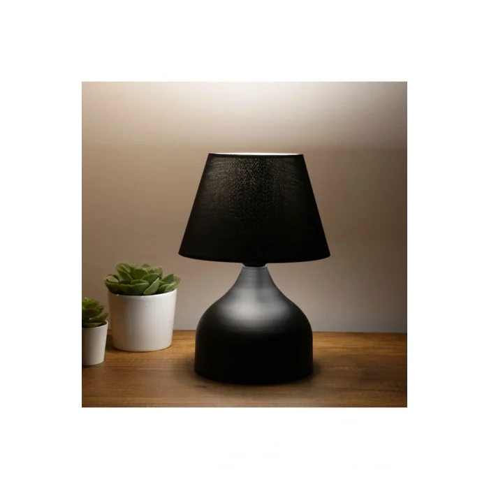 Genel Ürün Milano Metal Gövdeli Siyah Kumaş Abajur Ayd-3125