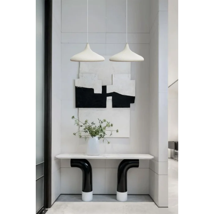 Lamba Dokulu Açık Krem Rengi Tekli Avize Sarkıt Lamba Yemek Masası Oturma Odası Mutfak