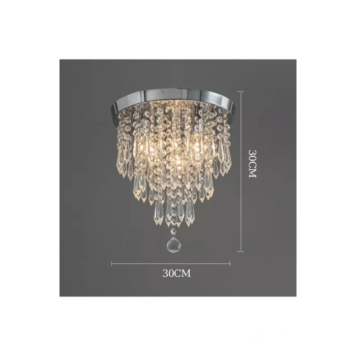 Genel Ürün Ahenk Krom Taşlı Modern Salon Avize