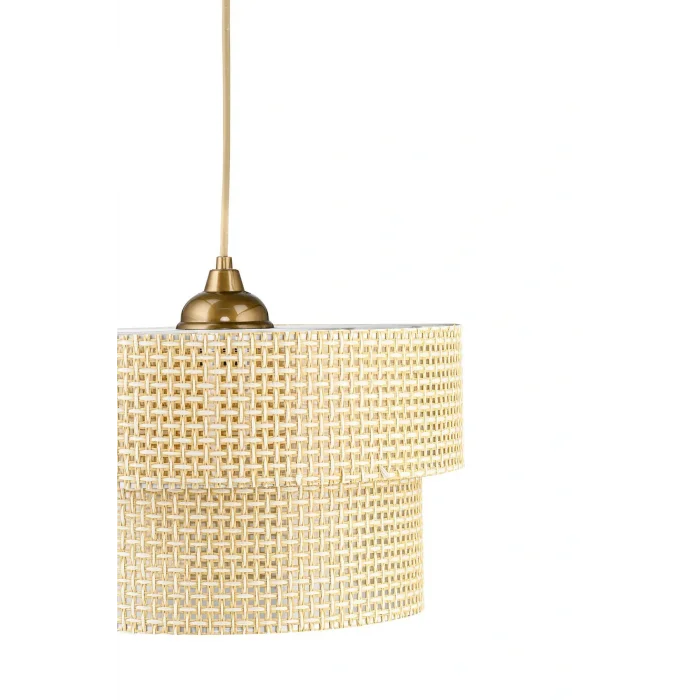 Genel Ürün Modern doğal hazeran rattan 2 katlı sarkıt avize, şık ve aydınlatıcı dekor seçeneği