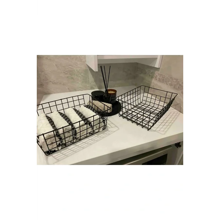 Dolap Düzenleyici Tel Sepet, Masaüstü Organize, Düzenleyici, Dolap İçi Organizer, Çok Amaçlı Düzenleyici