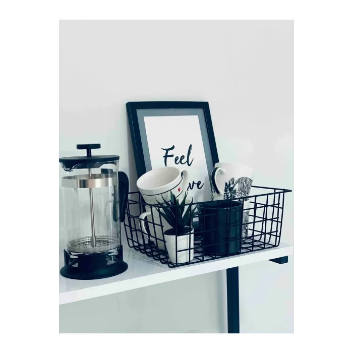 Dolap Düzenleyici Tel Sepet, Masaüstü Organize, Düzenleyici, Dolap İçi Organizer, Çok Amaçlı Düzenleyici