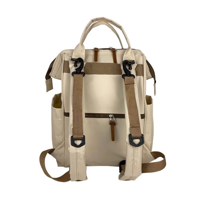 Genel Ürün Tekstil Paris Stylo Anne Bebek Bakım Sırt Çantası-bej Bej Sırt Çantası Sırt Çantası