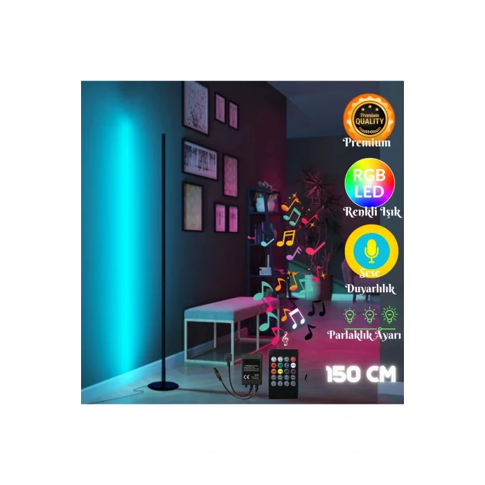 Genel Ürün Voıce Stıck -Sese ve Müziğe Duyarlı - Kumandalı -Oda Aydınlatma Sistemi Full Rgb- Çok Özellik 150 cm