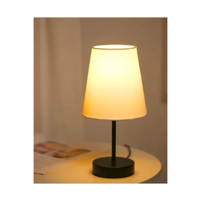 Genel Ürün Modern Abajur Pilli Abajur Krem Abajurlü Kablosuz Taşınabilir Pilli Abajur