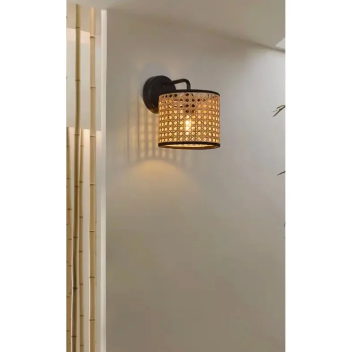 Genel Ürün Modern Pilli Aplik Hasır Pilli Aplik Elektrik Tesisatı Gerektirmez Tak Kullan