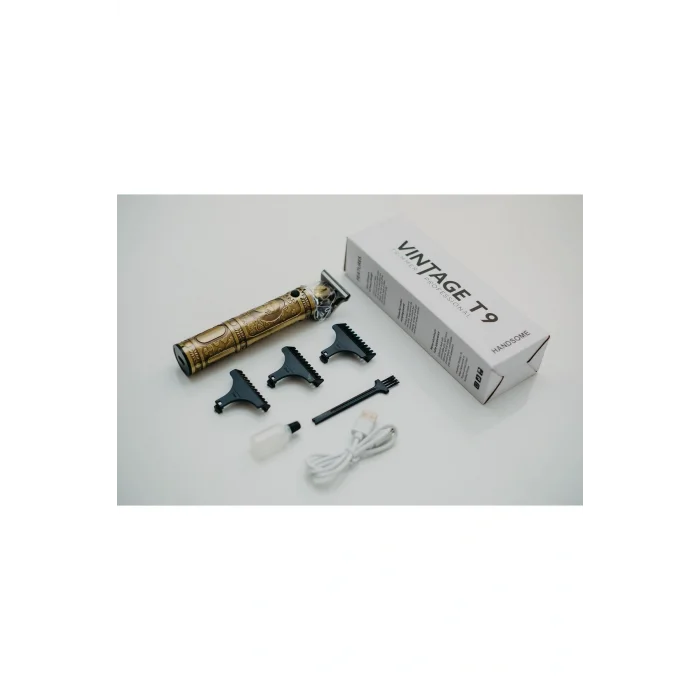 Kol Saati 2 Yıl TEC-  Vintage T9 T-bıçak Ense Sakal Çizim Tıraş Makinesi 3-5 1-2 Saat Yok Saç-Sakal-Vücut Isl