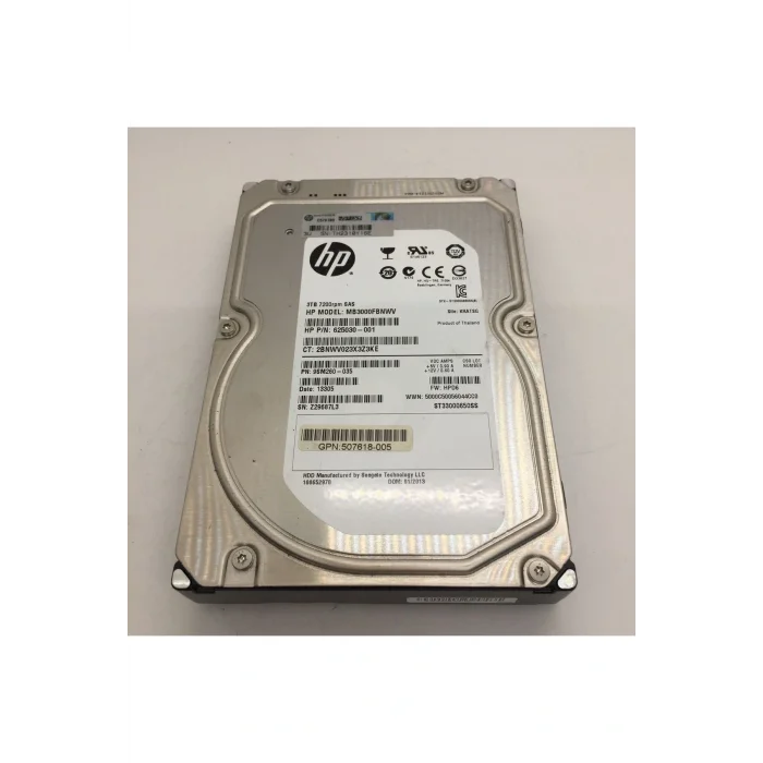 Genel Ürün 625140-001 Mb3000fbnwv 3tb 7.2k 64mb Sas-2 3.5 HARDDİSK