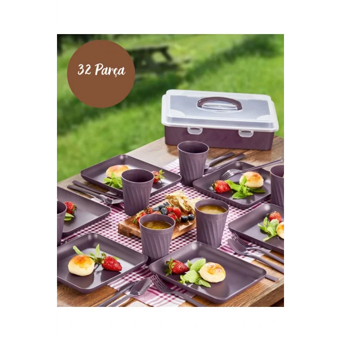 Genel Ürün 6 Kişilik 32 Parça Çantalı Piknik Seti