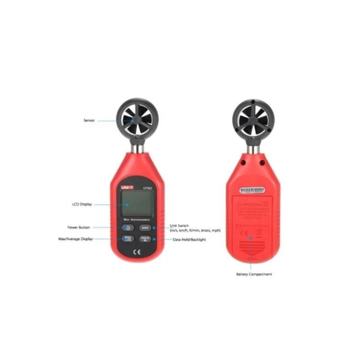 Genel Ürün Unı-t Ut 363 Mini Dijital Rüzgar Ölçer / Anemometre Ut363