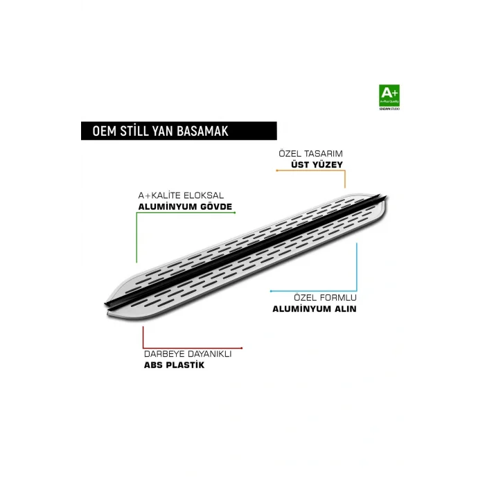 Genel Ürün C3 AİRCROSS 2017 2018 2019 2020 2021 2022 2023 2024 2025 ARACA ÖZEL YAN BASAMAK