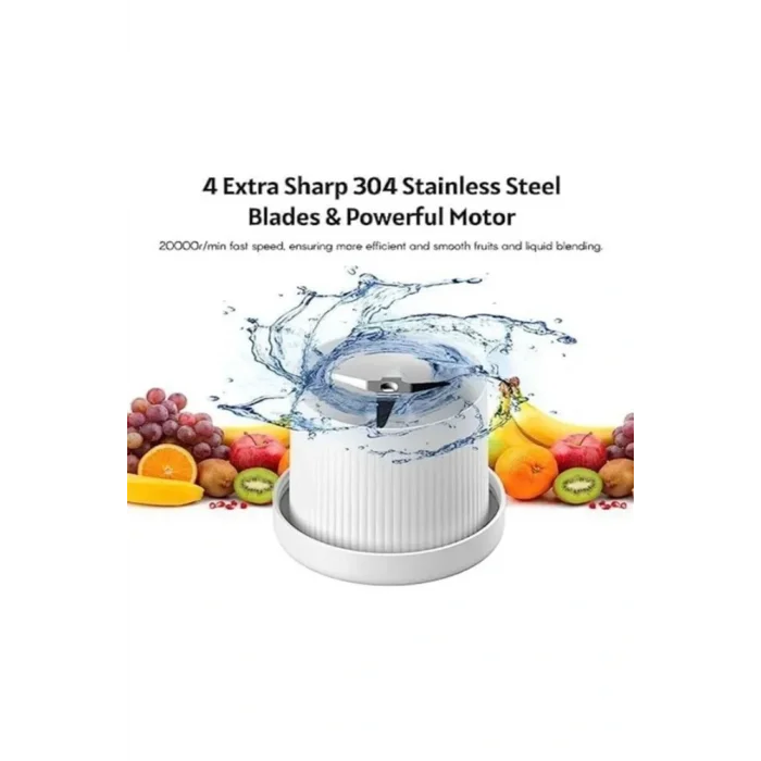 Genel Ürün Taşınabilir Şarjlı Bardak Blender Meyve Sıkcağı Smoothie El Blenderı