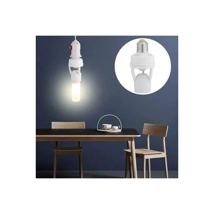 Lamba Hareket Sensörlü Lamba Tutucu Ayarlanabilen Harekete Duyarlı Ampul Tucucu Ampül Uyumlu