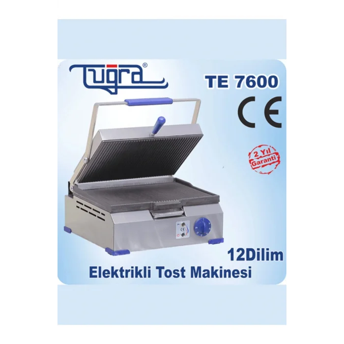 Genel Ürün Te-7600 12 Dilim Döküm Elektrikli Eko Tost Makinesi