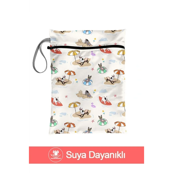 Genel Ürün Surf Dog - Islak/kuru Kirli Temiz Kıyafet, Mayo, Bebek Çamaşır Çantası - Sıvıya Dayanıklı