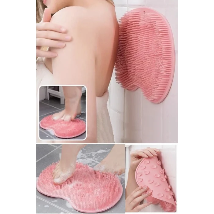 Genel Ürün Vantuzlu Silikon Banyo Fırçası Ayak Masaj Pedi Sırt Kesesi Vücut Yıkama Lifi