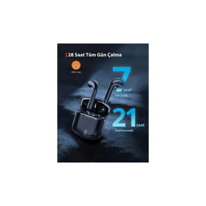 Genel Ürün Soundliberty 95 Cvc 8.0 Gürültü Engelleme Usb-c Şarj Ipx8 Hi-fi Bluetooth Tws Kulaklık Si