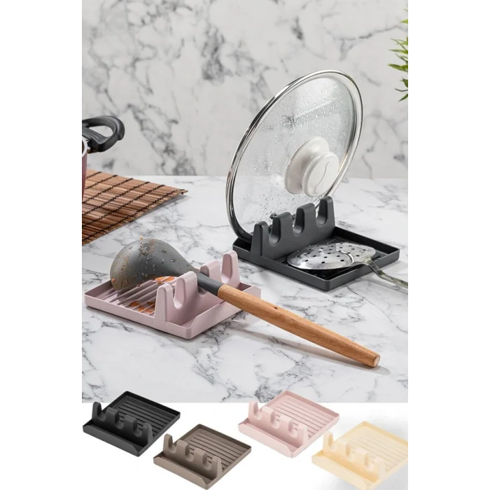 Genel Ürün Leon Life Tabak Tutucu Ve Kaşıklık Tencere Kapağı Standı Kaşık Kepçe Altlığı Düzenleyici