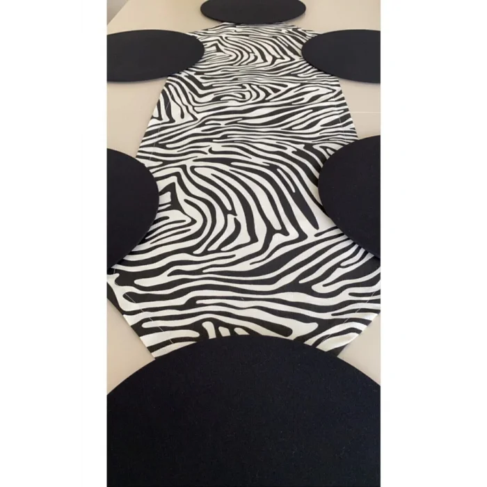Genel Ürün Kopya - Zebra Desen Runner 6 Lı Supla Set