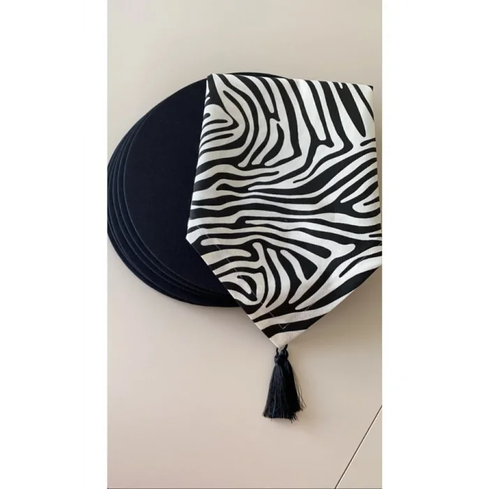 Genel Ürün Kopya - Zebra Desen Runner 6 Lı Supla Set