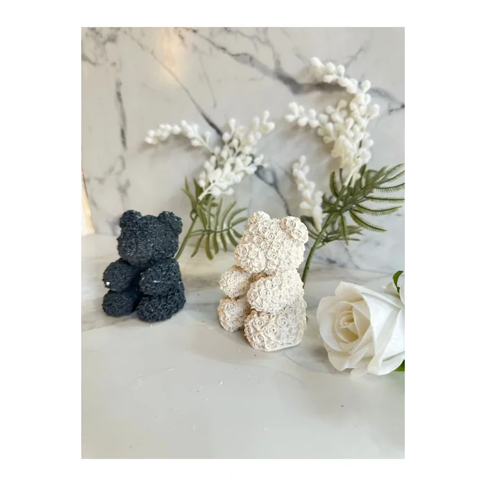 Biblo 2li Güllü Ayıcık Biblo Dekor Hediyelik Sunum Yanı