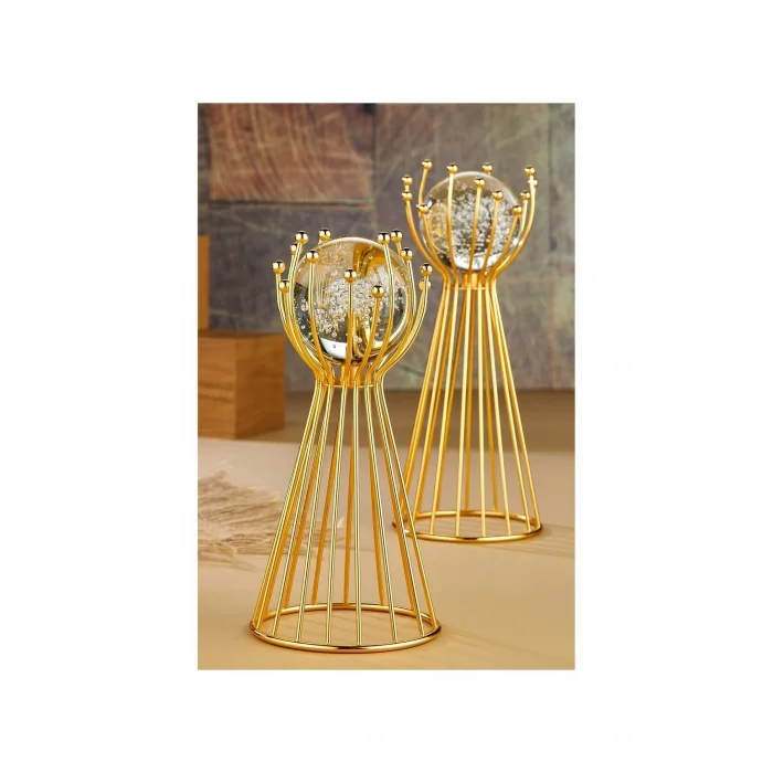 Biblo Dekoratif 2li Hava Kabarcıklı Top Küre Biblo