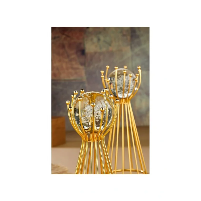 Biblo Dekoratif 2li Hava Kabarcıklı Top Küre Biblo