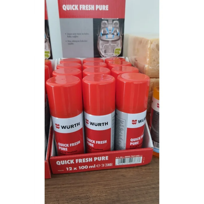 Genel Ürün Quick Fresh Pure 100 ml Klima Koku Bombası Araç Içi Tazeleme Spreyi Kötü Koku Giderici (1 ADET)