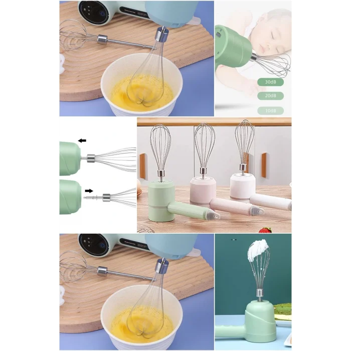 Genel Ürün Ergonomik Tasarımlı Şarjlı El Mikseri: Sağlam Malzemelerle Üretilmiş, Evde Seyahatte Karıştırma